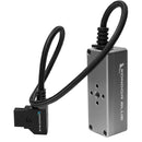 Kondor Blue KB-DTAP-HUB Male D-Tap To 4-Port Female D-Tap Splitter Hub With Voltmeter (Space Gray) - 16in