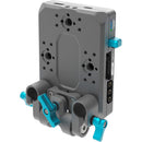 Kondor Blue KB-PROVMP Pro Battery Plate With Swiveling Rod Block (V-Mount, Space Gray)