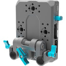 Kondor Blue KB-PROVMP Pro Battery Plate With Swiveling Rod Block (V-Mount, Space Gray)