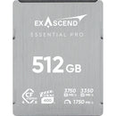 Carte mémoire Exascend EXPC4EB512GB Essential Pro CFexpress 4.0 Type B - 512 Go