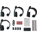 Hollyland SOLIDCOM SE-4S GLOBAL VERSION 4 Person Single Ear Noise Canceling Headset Intercom System (2.4 GHz)