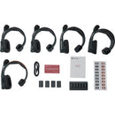 Hollyland HL-SOLIDCOM SE-5S VERSION GLOBALE Système d'interphone à réduction de bruit mono-auriculaire pour 5 personnes (2,4 GHz)
