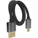 Kondor Blue KB-MC-FHDMI-16-BK High-Speed Micro-HDMI to HDMI Cable (Raven Black) - 16in