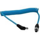 Kondor Blue KB-DC-L-RA Coiled DC 2.1mm To Right-Angle DC Cable - 16in To 32in