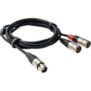 Universal Audio CBL-SPHERE10 5-Pin XLR Female to Dual 3-Pin XLR Male Breakout Cable (Black) - 10'