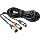 Universal Audio CBL-SPHERE25 5-Pin XLR Female to Dual 3-Pin XLR Male Breakout Cable (Black) - 25'