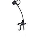 Microphone à condensateur cardioïde à pince Audio-Technica ATM355VFCLM3 pour instruments, compatible avec les systèmes sans fil Sennheiser (connecteur 3,5 mm).