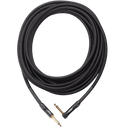 On-Stage OSPRO-ICR-25 Braided Straight 1/4in Male To Right-Angle 1/4in Male Instrument Cable - 25ft