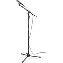On-Stage MS7550-CB One Handed Tripod Microphone Stand with Telescoping Boom