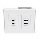 Blustream UEX3D-WP-US USB 3.2 Gen1 HDBaseT Device Extender Wall Plate