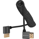 Kondor Blue KB-FHDMI-12RA-BK Coiled Right-Angle High-Speed HDMI Cable (Raven Black) - 12in To 24in