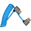 Kondor Blue KB-FHDMI-12RA Coiled Right-Angle High-Speed HDMI Cable (Kondor Blue) - 12in To 24In