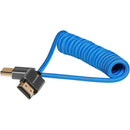 Kondor Blue KB-FHDMI-12 Coiled High-Speed HDMI 2.0 Braided Cable (Kondor Blue) - 12in To 24in