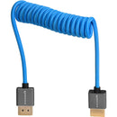 Kondor Blue KB-FHDMI-12 Coiled High-Speed HDMI 2.0 Braided Cable (Kondor Blue) - 12in To 24in