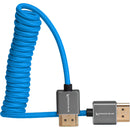 Kondor Blue KB-FHDMI-12 Coiled High-Speed HDMI 2.0 Braided Cable (Kondor Blue) - 12in To 24in