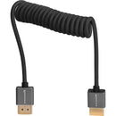 Kondor Blue KB-FHDMI-12-BK Coiled High-Speed HDMI 2.0 Braided Cable (Raven Black) - 12in To 24in