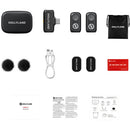 Hollyland LARK A1 DUO 2-Person Wireless Microphone System with USB-C Connector for Mobile Devices (Space Gray) - 2.4 GHz