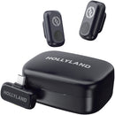 Hollyland LARK A1 DUO 2-Person Wireless Microphone System with USB-C Connector for Mobile Devices (Space Gray) - 2.4 GHz