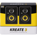 KRK KREATE 3 Active Two-Way Studio Reference Monitor (Black, Pair) - 3.5"
