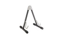 K&M 17540 Support de guitare électrique pliable avec largeur réglable (noir avec éléments de support translucides)