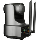 Caméra PTZ sans fil 4K NDI DVDO C7WIFI-1-NDI-G avec suivi automatique par IA et zoom optique 20x (Gris)