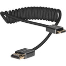 Kondor Blue KB-MN-FHDMI-12-BK Coiled Mini-HDMI to HDMI Cable (Black) - 12in To 24in