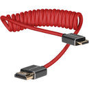 Kondor Blue KB-MN-FHDMI-12-R Coiled Mini-HDMI To HDMI Cable (Red) - 12in To 24in