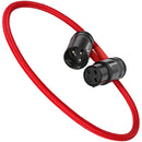 Kondor Blue KB-MXLRF16-R Straight Low-Profile Right-Angle XLR Cable (Red) - 16in