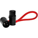 Kondor Blue KB-MXLRF8-R Straight Low-Profile Right-Angle XLR Cable (Red) - 8in