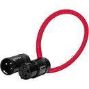 Kondor Blue KB-MXLRF8-R Straight Low-Profile Right-Angle XLR Cable (Red) - 8in
