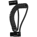 Kondor Blue KB-MXLRF-C-BK Coiled Low-Profile Right-Angle XLR Cable (Black) - 12in To 24in