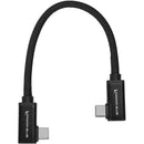 KB-USBC-DRA-8-BK Dual Right-Angle USB-C Braided Cable - 8in (Raven Black)