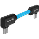 Câble double coudé USB-C 3.2 Kondor Blue KB-USBC-RA-4 - 10 cm (Kondor Blue)