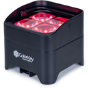 ColorKey MOBILEPAR MINI HEX 4 MKII Wireless Battery-Powered RGBAW+UV LED Fixture Bundle With Carrying Case (4-Pack)