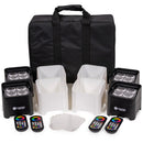 ColorKey MOBILEPAR MINI HEX 4 MKII Wireless Battery-Powered RGBAW+UV LED Fixture Bundle With Carrying Case (4-Pack)