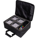 ColorKey MOBILEPAR MINI HEX 4 MKII Wireless Battery-Powered RGBAW+UV LED Fixture Bundle With Carrying Case (4-Pack)