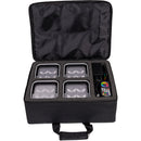 ColorKey MOBILEPAR MINI HEX 4 MKII Wireless Battery-Powered RGBAW+UV LED Fixture Bundle With Carrying Case (4-Pack)
