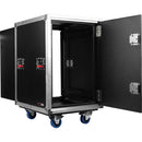 Rack Gator G-EXPO-16USLRK 16U Slam avec couvercles coulissants escamotables