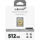 Carte mémoire Exascend EXPC5EA512GB Essential Pro Max CFexpress 4.0 Type A