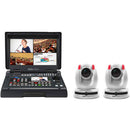 Datavideo EZ STREAM AI 30X Kit With Portable Streaming Studio And 2 PTZ Cameras (White)