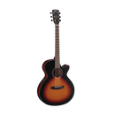 Cort SFXE-3TSS - Corps acoustique vénitien pan coupé SFX Slim Body - Sunburst 3 tons