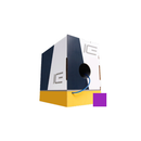 Ice Cable CAT6A/SD/PUR Slim 23awg Cat6a Cable - 1000ft Box (Purple)