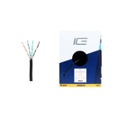 Ice Cable CAT5E/P/BLK Cat5e Plenum Cable - 1000ft Box (Black)