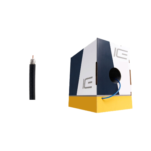 Ice Cable RG-6QS/CCS/BX/BLK/500 18awg Coax CSS Cable - 500ft Box (Blac