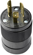 Marinco 205PBL mâle 125 V/20 A connecteur en ligne Twist-Lock (noir)