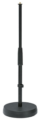K&M 233-3/8 Pied de microphone avec base ronde – 3/8" (Noir)