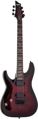 Guitare électrique pour gaucher Schecter OMEN ELITE-6 (Black Cherry Burst)