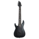 Guitare électrique 8 cordes multi-diapason pour gaucher Schecter DAMIEN-8 (Satin Black)