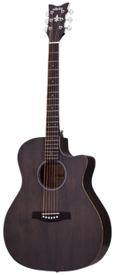 Schecter DELUXE Acoustic Guitar (Satin See Thru Black)