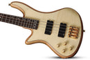 Schecter STILETTO CUSTOM-4 Left-Handed Electric Bass Guitar (Natural Satin)